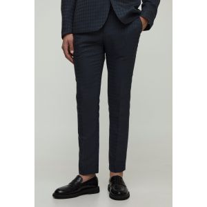 Pantalon slim à motif pied-de-poule homme - bleu - 34, bleu