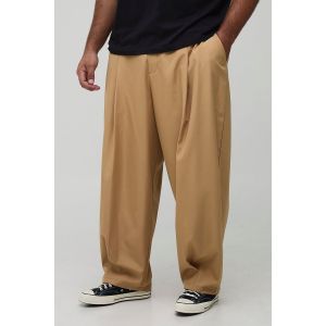 Grande taille - Pantalon bouffant à détails pincés homme - pierre - 5XL, pierre