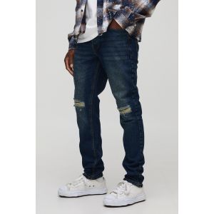 Jean slim déchiré au genou homme - bleu - 28R, bleu