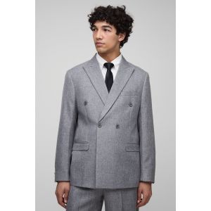 Blazer de costume oversize croisé homme - gris - L, gris