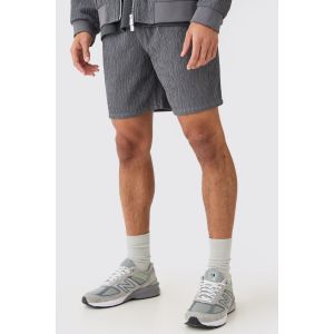 Short habillé satiné texturé homme - bleu - 36, bleu