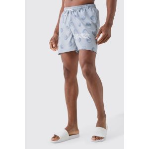 Short de bain court à imprimé camouflage homme - gris - M, gris