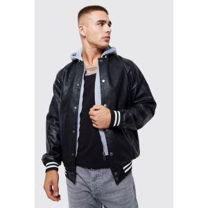 Bomber universitaire homme - noir - XL, noir