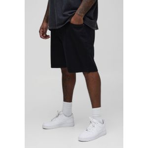Grande taille - Short en jean homme - noir - 42, noir