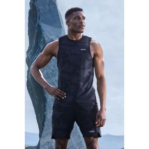 Débardeur de sport performance imprimé camouflage - MAN Active homme - noir - 2XL, noir