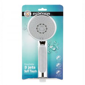 Douchette 3 jets Chrom&eacute; soft Touch - Foxter