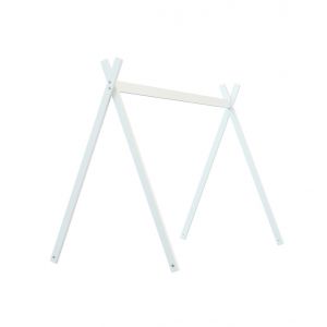 WEBABY - Tipi pour lit b&eacute;b&eacute; en bois 70 x 140 cm Blanc