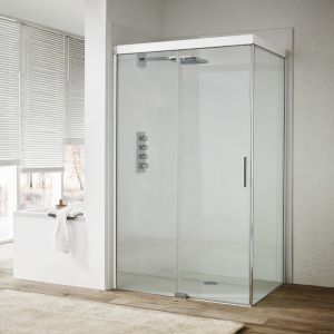 Koralle S600Plus Porte coulissante, avec &eacute;l&eacute;ment fixe, avec paroi lat&eacute;rale, V1153S7620TP1, S600Plus DSTD2 160 R