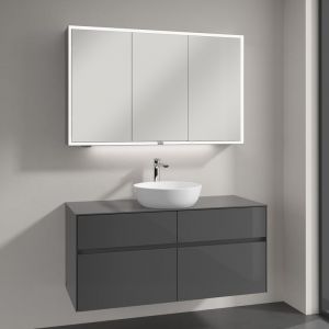 Villeroy & Boch Artis Vasque avec meuble sous-vasque Embrace, avec armoire de toilette My View Now, 41794301+A95700FP+A4551200, My View Now