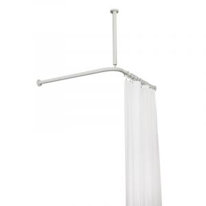 Hewi 801 Tringle de rideau de douche, avec fixation au plafond, set complet, 801.34.1162 97,