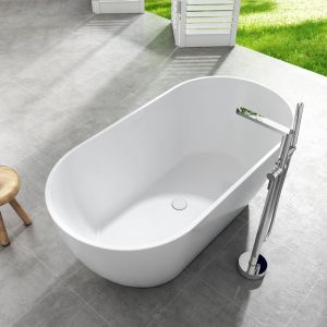 evineo ineo4 Baignoire en îlot pour systèmes de vidage et de trop-plein individuels L : 150 l : 75 cm, BE4015WH,