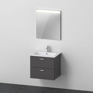 Duravit ME by Starck Lavabo avec meuble sous-lavabo Xbase, avec miroir, XB007004949,