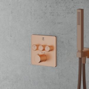 Mariner Eden edge Mitigeur thermostatique pour 3 sorties, carr&eacute;, EDE2903-RS,