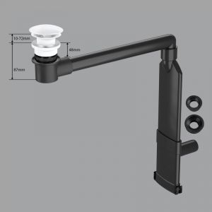 preotec Siphon gain de place de meuble pour vasque/lavabo et plan de toilette de jusqu’à 4 cm,, PR2000+PR2001+PR2300WG#NEW,
