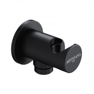 Artiviana Universal Raccord mural coud&eacute; avec support de douchette, en m&eacute;tal, R0006AC1NE,