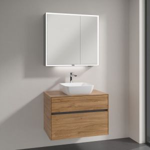 Villeroy & Boch Artis Vasque avec meuble sous-vasque Embrace, avec armoire de toilette My View Now, 41784101+A95500RH+A4558000, My View Now