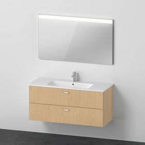 Duravit ME by Starck Lavabo avec meuble sous-lavabo Xbase, avec miroir, XB0073030300000,