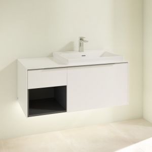 Villeroy & Boch Subway 3.0 Vasque avec meuble bas, 2 tiroirs, 4A706GRW+C571L0VE,