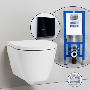 Pack complet WC suspendu Kartell LAUFEN et bâti-support neeos,, H8203377570001+16746BM#SET,