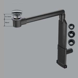 preotec Siphon gain de place de meuble pour vasque/lavabo et plan de toilette de jusqu’à 1 cm,, PR2000+PR2400CR#NEW,