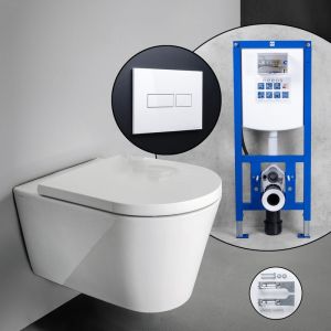 Pack complet WC suspendu Kartell LAUFEN et bâti-support neeos,, H8203370000001+16601WH#SET,