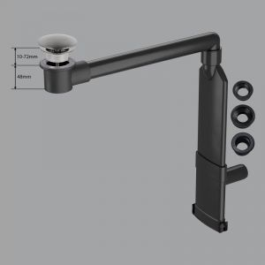 preotec Siphon gain de place de meuble pour vasque/lavabo et plan de toilette de jusqu’à 1 cm,, PR2000+PR2400MB#NEW,