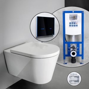 Pack complet WC suspendu Kartell LAUFEN et bâti-support neeos,, H8203370000001+16746BM#SET,