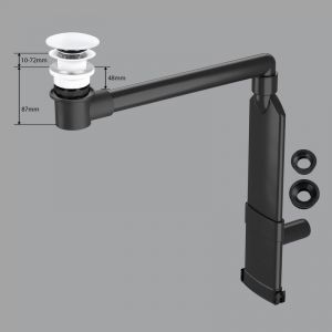 preotec Siphon gain de place de meuble pour vasque/lavabo et plan de toilette de jusqu’à 4 cm,, PR2000+PR2001+PR2100CWG#NEW,