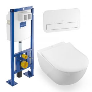 Villeroy & Boch Subway 2.0 & ViConnect FR Pack complet WC suspendu, fond creux, 5614R2R1+92246500+92249068,