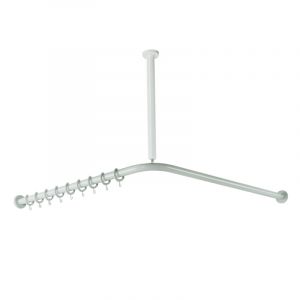 Hewi 801 Tringle de rideau de douche, avec fixation au plafond, 801.34.1061 97,