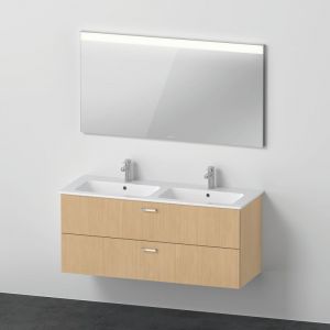 Duravit ME by Starck Lavabo avec meuble sous-lavabo Xbase, avec miroir, XB0074030300000,
