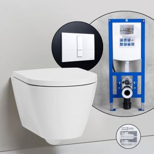 Pack complet WC suspendu Kartell LAUFEN et bâti-support neeos,, H8203377570001+16791WH#SET,