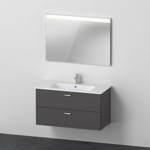 Duravit ME by Starck Lavabo avec meuble sous-lavabo Xbase, avec miroir, XB007204949,