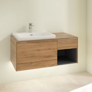 Villeroy & Boch Subway 3.0 Vasque avec meuble bas, 2 tiroirs, 4A706GRW+C572L0RH,