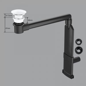 preotec Siphon gain de place de meuble pour vasque/lavabo et plan de toilette de jusqu’à 4 cm,, PR2000+PR2001+PR2300CWG#NEW,
