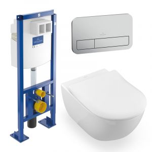 Villeroy & Boch Subway 2.0 & ViConnect FR Pack complet WC suspendu, fond creux, 5614R2R1+92246500+92249069,