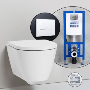 Pack complet WC suspendu Kartell LAUFEN et bâti-support neeos,, H8203377570001+16601WH#SET,
