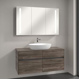Villeroy & Boch Artis Vasque avec meuble sous-vasque Embrace, avec armoire de toilette My View 14, 41986101+A95700RK+A4231200, My View 14