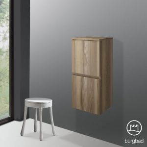Burgbad Cube Demi-colonne, 2 portes, UHBH040RF3786,