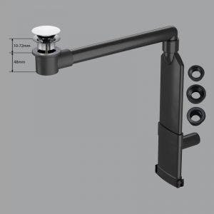 preotec Siphon gain de place de meuble pour vasque/lavabo et plan de toilette de jusqu’à 1 cm,, PR2000+PR220CWG#NEW,
