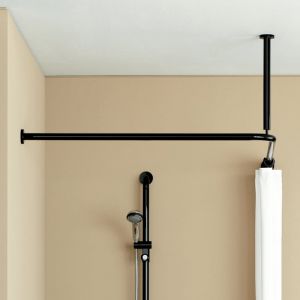 Hewi 801 Tringle de rideau de douche, avec fixation au plafond, set complet, 801.34.1462 90,