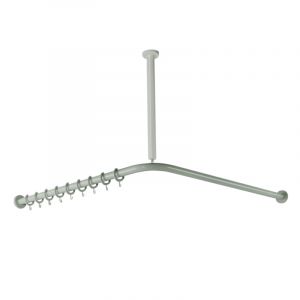 Hewi 801 Tringle de rideau de douche, avec fixation au plafond, 801.34.1061 95,