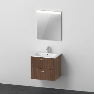 Duravit ME by Starck Lavabo avec meuble sous-lavabo Xbase, avec miroir, XB0070021210000,