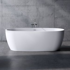 neoro n80 Baignoire en îlot L : 180 l : 80 H : 59,7 cm, avec surface facile à nettoyer, BN0001WH,