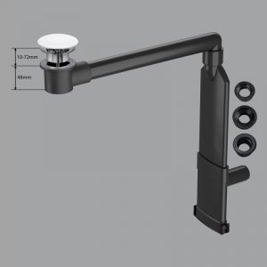 preotec Siphon gain de place de meuble pour vasque/lavabo et plan de toilette de jusqu’à 1 cm,, PR2000+PR240CWG#NEW,
