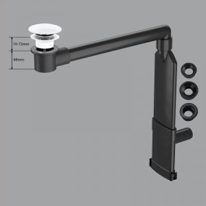 preotec Siphon gain de place de meuble pour vasque/lavabo et plan de toilette de jusqu’à 1 cm,, PR2000+PR2200CWG#NEW,