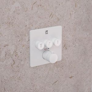 Mariner Eden edge Mitigeur thermostatique pour 3 sorties, carr&eacute;, EDE2903-BO,