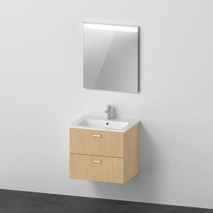 Duravit ME by Starck Lavabo avec meuble sous-lavabo Xbase, avec miroir, XB0070030300000,