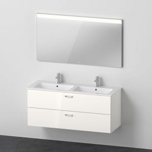 Duravit ME by Starck Lavabo avec meuble sous-lavabo Xbase, avec miroir, XB007404545,