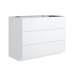 neoro n50 Meuble bas l : 100 cm, avec 3 tiroirs, BN0453WM,